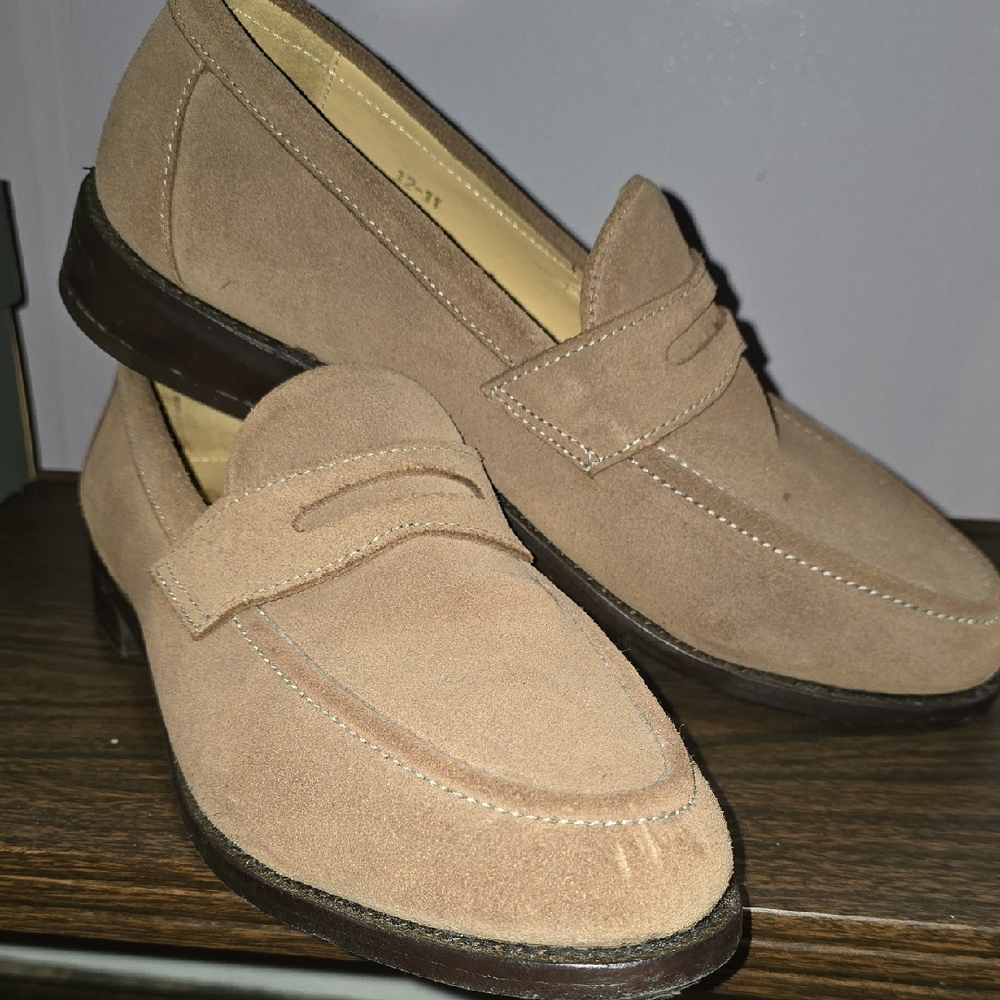 Elegant Brown Suede Loafers for Men